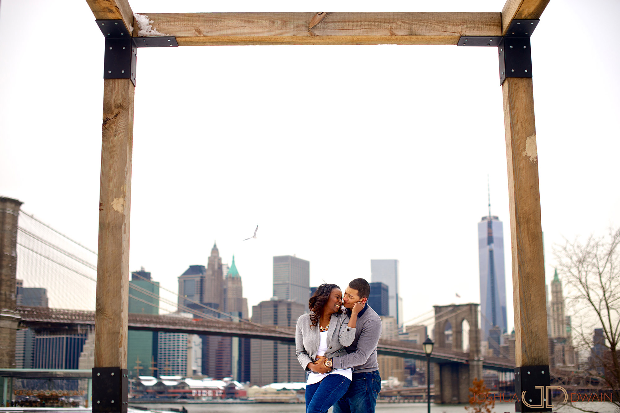 Anna & Edwin's Engagement Session in Dumbo, Brooklyn, NY